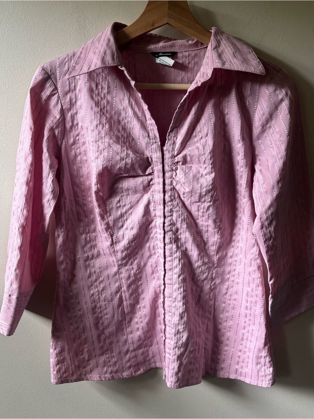 Maurice’s Y2K Pink Striped Blouse
